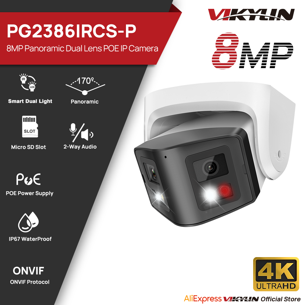 Smart Home Nas - Vikylin 8MP Panoramik Akıllı Çift Işıklı