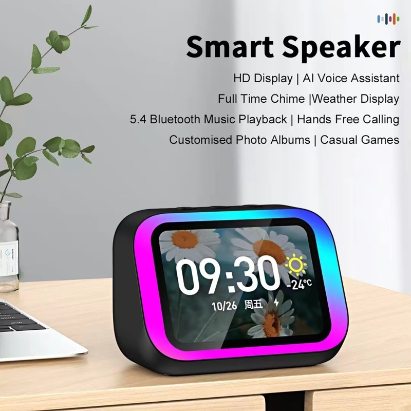 Smart Home Monitoring - AI Sesli Asistan Bluetooth Hoparlör RGB