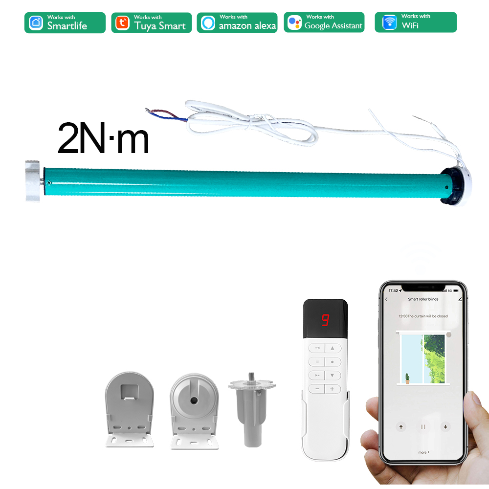 Smart Home Youtube - 2N·m Tuya Wifi Kablolu Elektrikli Stor