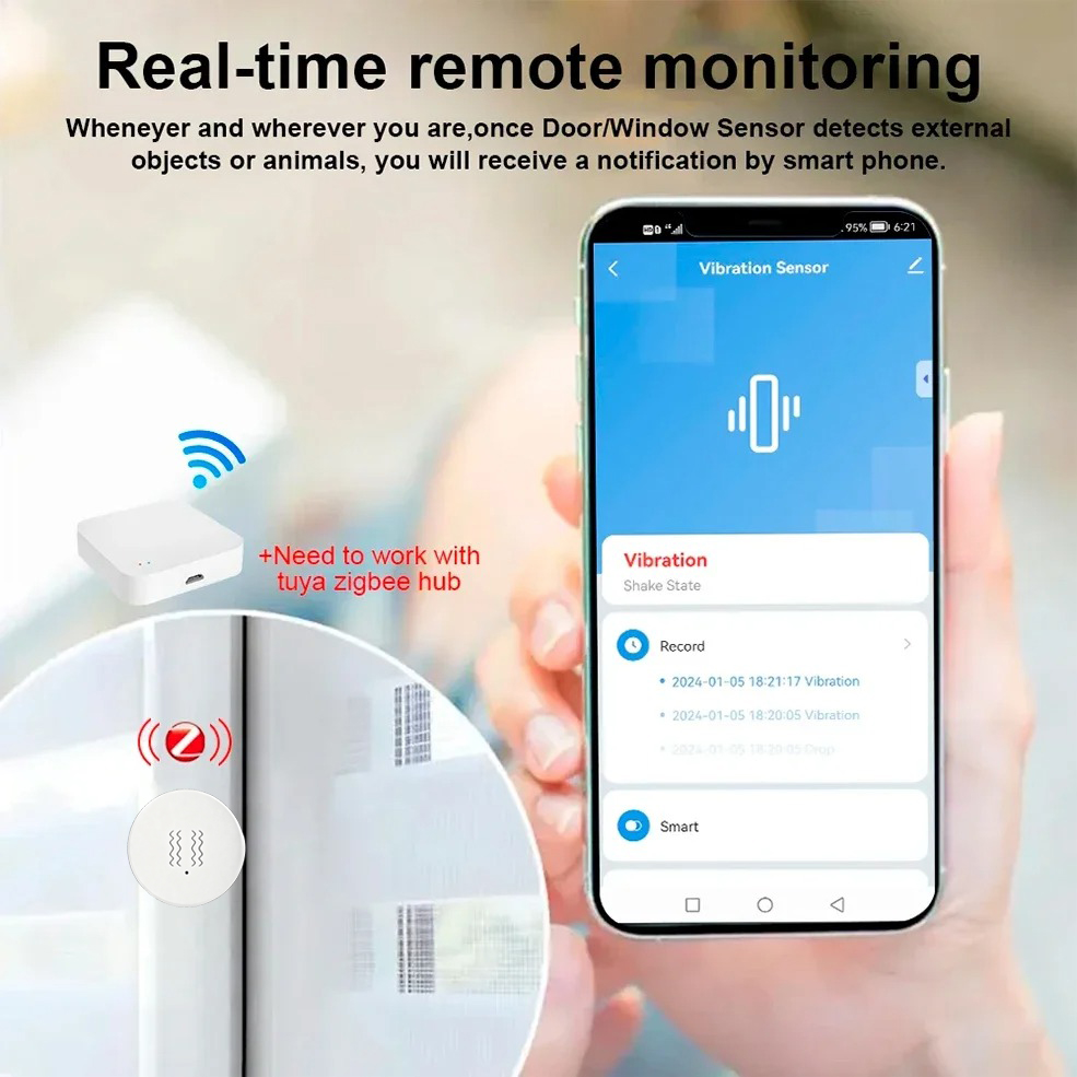 Tuya ZigBee Akıllı Titreşim ve - Smart Home Monitoring incelemesi ve fiyatı