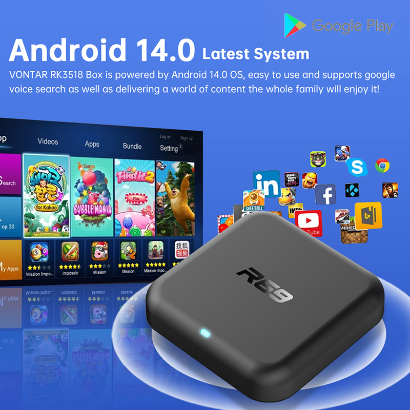 Android 14 TV Box R69-1 Çift W - Smart Home Youtube incelemesi ve fiyatı