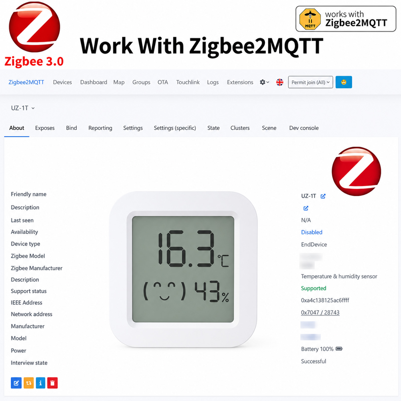 Zigbee 3.0 Sıcaklık ve Nem Sen - Smart Home Yandex incelemesi ve fiyatı