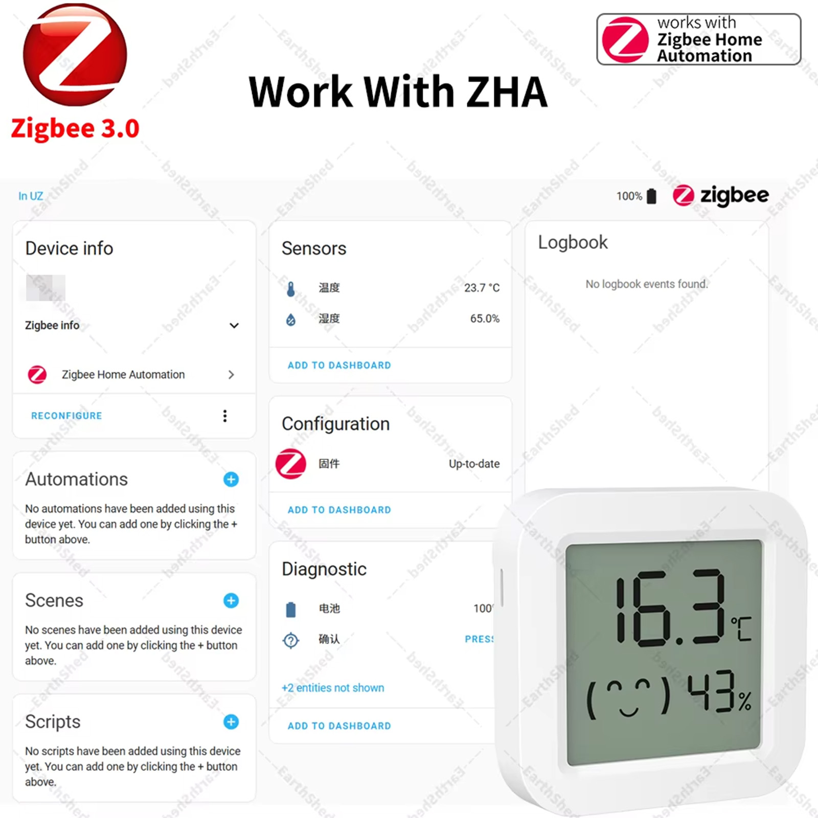 Zigbee 3.0 Sıcaklık ve Nem Sen - Smart Home Yandex incelemesi ve fiyatı